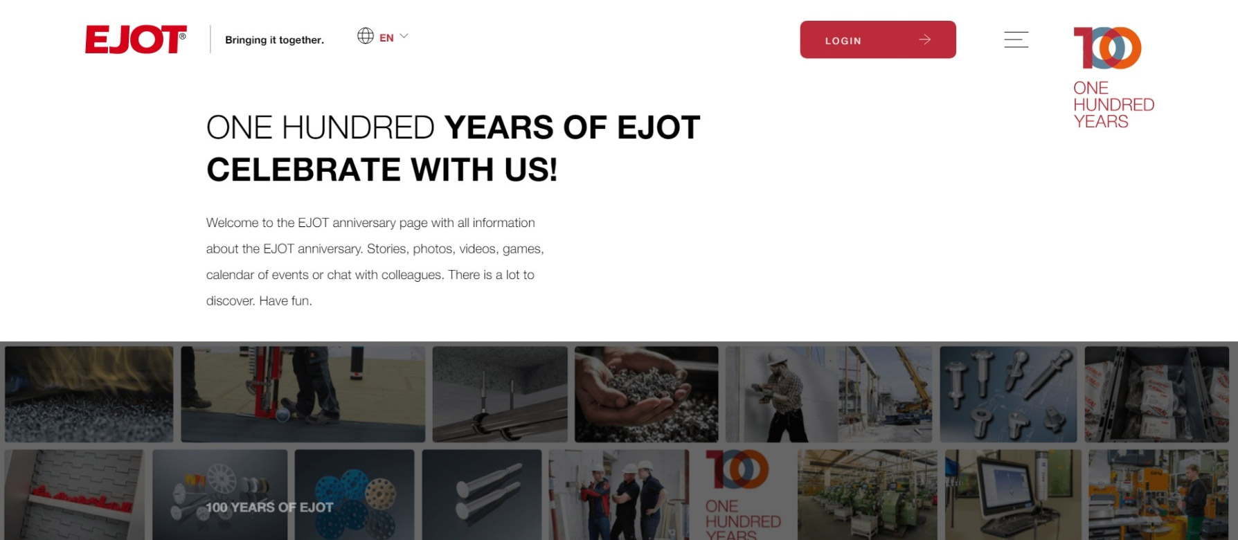 EJOT platform 100 years